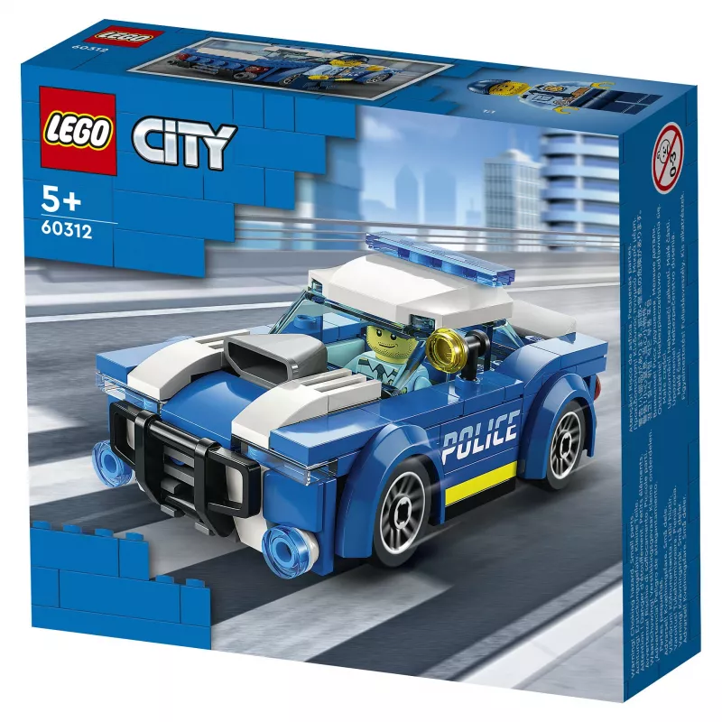 LEGO City Politseiauto 60312 Ehituskomplekt Minifiguuri ja Teekoonusega (94 tükki, vanusele 5+)