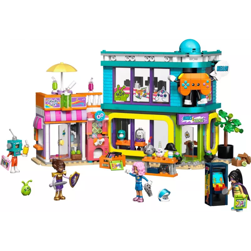 LEGO Friends 42674 Koomiksite ja mängupoodide ehituskomplekt