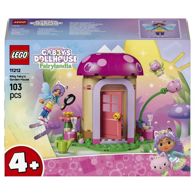LEGO Gabby's Dollhouse Kitty Fairy's Garden House 11212 Ehituskomplekt lastele 4+ (130 tükki)