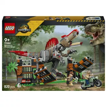 LEGO Jurassic World 77982 Spinosaurus Dinosaur Escape Ehituskomplekt Owen Grady & Claire Dearing minifiguuridega (248 tükki)