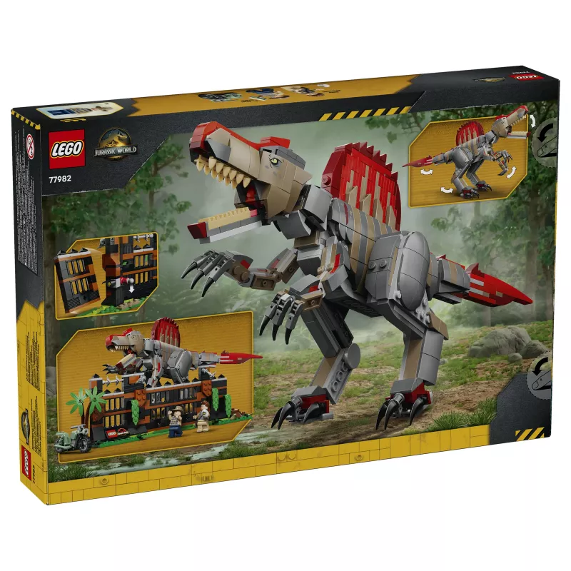 LEGO Jurassic World 77982 Spinosaurus Dinosaur Escape Ehituskomplekt Owen Grady & Claire Dearing minifiguuridega (248 tükki)