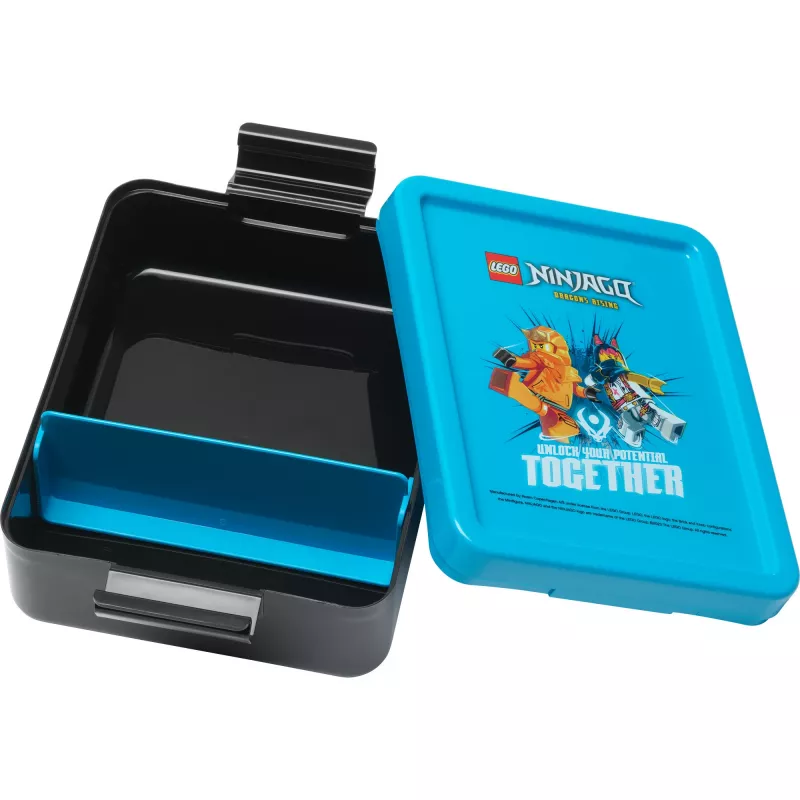 LEGO Lunch Box Ninjago Blue/Black PP with Emoticon Graphics 1.2L