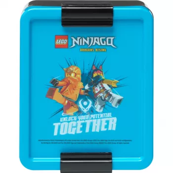 LEGO Lunch Box Ninjago Blue/Black PP with Emoticon Graphics 1.2L