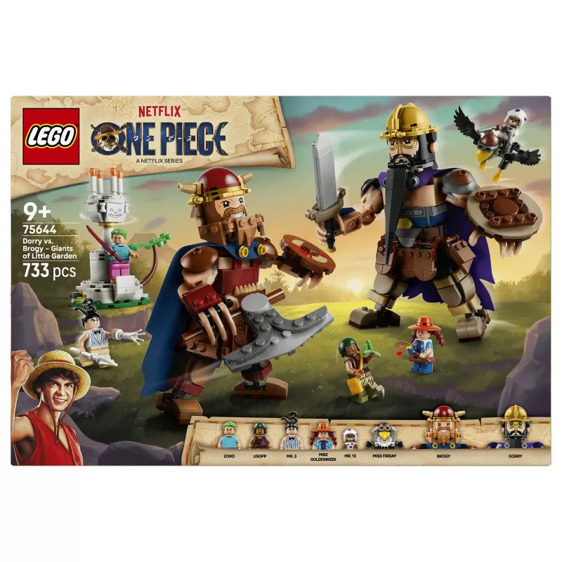 LEGO One Piece 75644 Dorry vs. Brogy - Giants of Little Garden ehituskomplekt (1500 tükki, 3 minifiguuri, vanus 10+)
