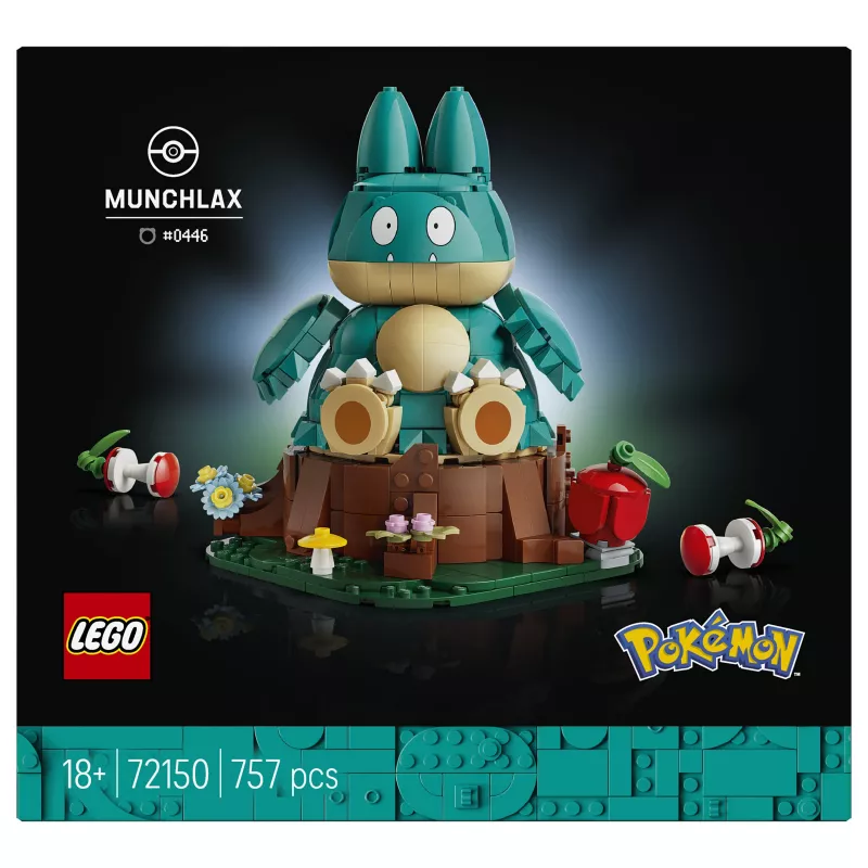 LEGO Pokémon 72150 Munchlax ehitatav figuur (823 osa, vanusele 10+)