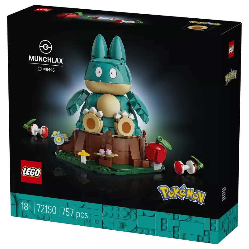LEGO Pokémon 72150 Munchlax ehitatav figuur (823 osa, vanusele 10+)