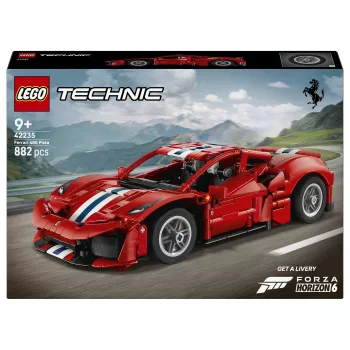 LEGO Technic 42235 Ferrari 488 Pista võidusõiduauto mudelikomplekt
