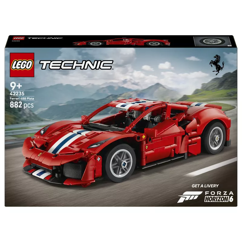 LEGO Technic 42235 Ferrari 488 Pista võidusõiduauto mudelikomplekt