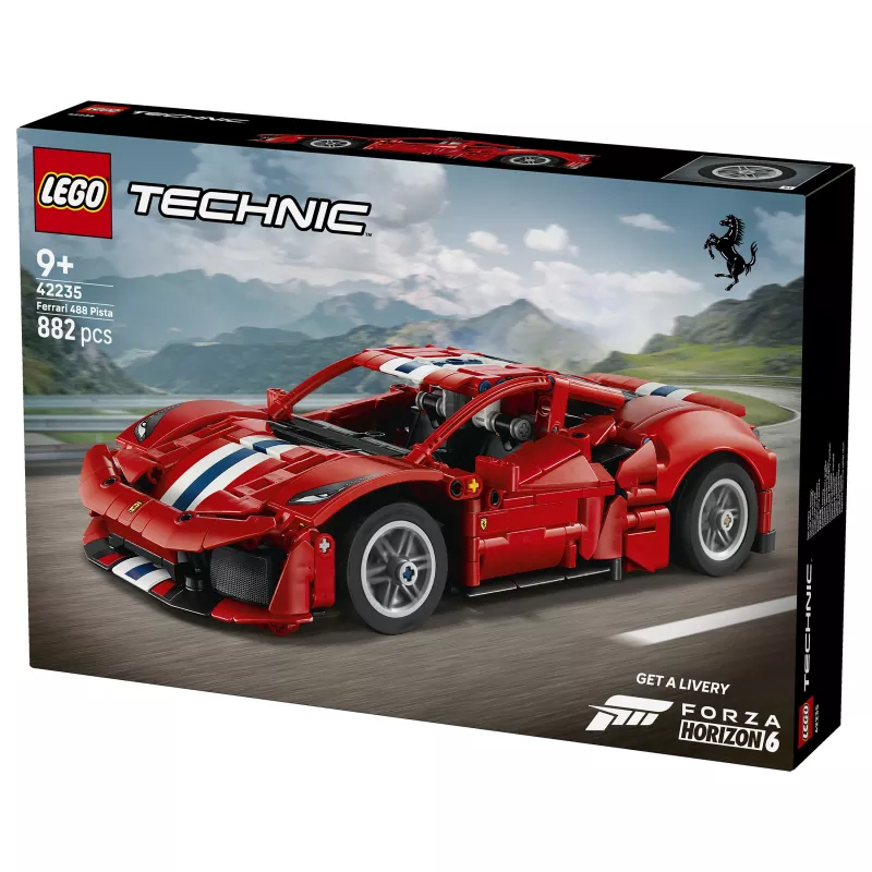 LEGO Technic 42235 Ferrari 488 Pista võidusõiduauto mudelikomplekt