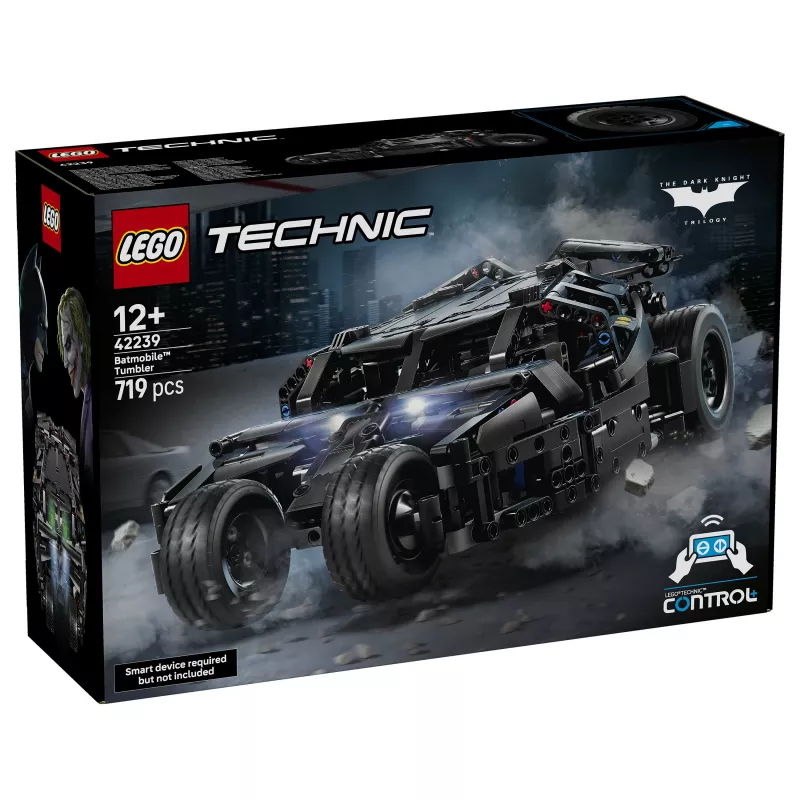 LEGO Technic 42239 Batmobile Tumbler - 1360-osaline täiustatud ehituskomplekt lastele ja täiskasvanutele
