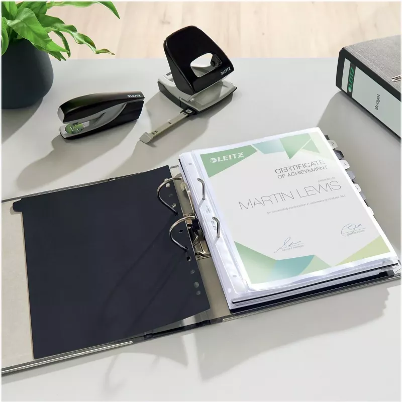 Leitz 1080-50-95 A4 kaust köitmismehhanismiga 80 mm must