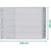 Leitz A-Z tähestikuline register, A4, hallid plastkõrvad 250 g/m² kartongil, 20-osaline, 11-avaline universaalne augustamine 1262-01-00
