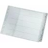 Leitz A-Z tähestikuline register, A4, hallid plastkõrvad 250 g/m² kartongil, 20-osaline, 11-avaline universaalne augustamine 1262-01-00