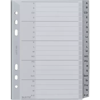 LEITZ A-Z vahelehed A5 polüpropüleen 20-osaline hall kirjutatava pappkaanega 1265-00-00