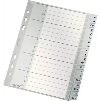LEITZ A-Z vahelehed A5 polüpropüleen 20-osaline hall kirjutatava pappkaanega 1265-00-00