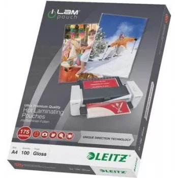Leitz A4 lamineerimiskile, läikiv kristallselge, 100 mikronit, 100 pakk 7483-00-00