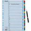 LEITZ A4 Mylar A-Z vahelehed, 26 keelega, mitmevärvilised, universaalne augustamine, 160 gsm, 1 komplekt (100167)