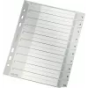 LEITZ A5 plastikust vahelehed, nummerdatud 1-10, hall, 10-osaline, polüpropüleen, 0,12 mm, kirjutatava kaanega 1285-00-00