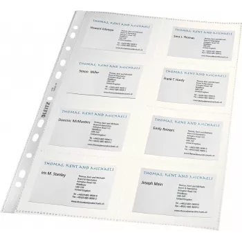 LEITZ visiitkaartide esitluskaaned 16 kaardile, A4, PP läbipaistev, 0,11 mm, külgavaga, arhiivikindel (4758-30-03)