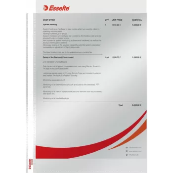 LEITZ Esselte Standard dokumenditasku A4, polüpropüleen, kristallselge, 0,06 mm, ülalt avatav, dokumendikindel, mitme augustusega, tugevdatud serv, 100 tk pakk (925008)
