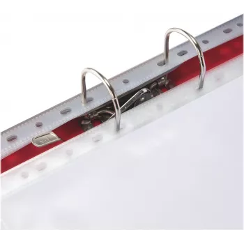 LEITZ Esselte Standard dokumenditasku A4, polüpropüleen, kristallselge, 0,06 mm, ülalt avatav, dokumendikindel, mitme augustusega, tugevdatud serv, 100 tk pakk (925008)