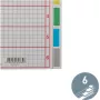 LEITZ Ekstra Tugevad Kartongist Registereraldajad, Tühjad, A5, 6-osaline, Hall 230 g/m², Kirjutatav Esikaas Võrepressiga 4355-00-85