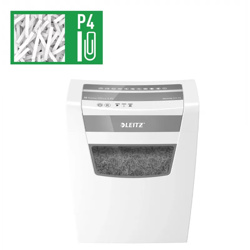 LEITZ IQ Home Office S P-4 osakesteks lõikav paberihunt, 8 lehte, 10 L, valge (80360000)