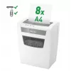 LEITZ IQ Home Office S P-4 osakesteks lõikav paberihunt, 8 lehte, 10 L, valge (80360000)