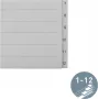 LEITZ Manila vahelehed, numbriline 1-12, A4 ekstra lai, hall, 12-osaline, 100 gsm, 80 mm augustus, tugevdatud augud 1233-00-85