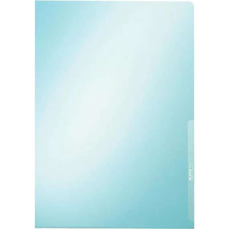 LEITZ Premium A4 dokumenditasku, PVC, sinine, 0,15 mm, avatud ülalt ja küljelt, arhiivikindel, jäik kile (4100-00-35)