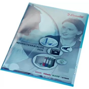 LEITZ Premium A4 dokumenditasku, PVC, sinine, 0,15 mm, avatud ülalt ja küljelt, arhiivikindel, jäik kile (4100-00-35)