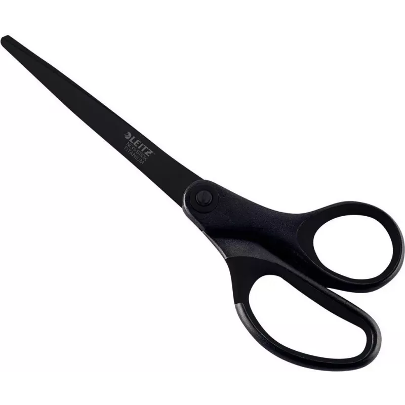 Leitz titaankvaliteediga käärid 180 mm, roostevabast terasest terad titaankattega, ergonoomilised pehme haardega käepidemed, must/punane, paberi ja kanga jaoks 5419-60-95