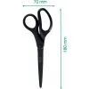 Leitz titaankvaliteediga käärid 180 mm, roostevabast terasest terad titaankattega, ergonoomilised pehme haardega käepidemed, must/punane, paberi ja kanga jaoks 5419-60-95