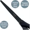 Leitz titaankvaliteediga käärid 180 mm, roostevabast terasest terad titaankattega, ergonoomilised pehme haardega käepidemed, must/punane, paberi ja kanga jaoks 5419-60-95