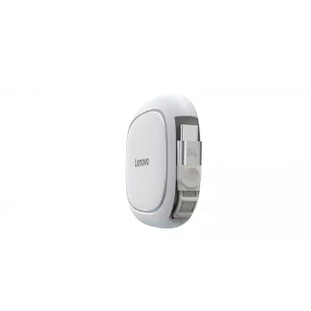 Lenovo 240W USB-C kokkutõmmatav kaabel (valge) – USB 3.2 Gen 1, 5A, 4K@60Hz, E-Marker