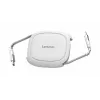Lenovo 240W USB-C kokkutõmmatav kaabel (valge) – USB 3.2 Gen 1, 5A, 4K@60Hz, E-Marker