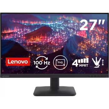 Lenovo L27-4E 27 tolli Full HD IPS monitor AMD FreeSynciga, 75Hz, NearEdgeless, TÜV Eye Comfort, HDMI ja DisplayPort