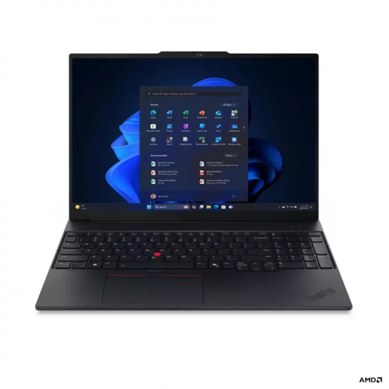 Lenovo ThinkPad E16 G4 AMD 16-tolline WUXGA IPS sülearvuti, AMD Ryzen AI 5 330, 16 GB DDR5, 512 GB SSD, AMD Radeon 820M, Windows 11 Pro, must, Põhjamaade klaviatuur