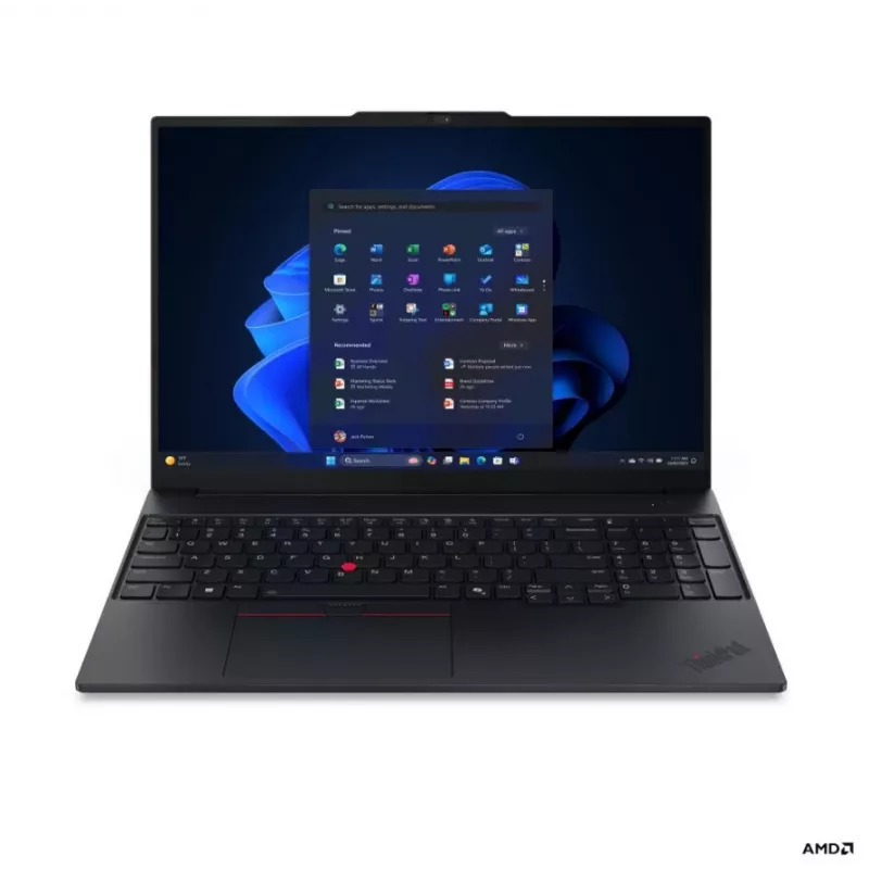 Lenovo ThinkPad E16 G4 AMD 16-tolline WUXGA IPS sülearvuti, AMD Ryzen AI 5 330, 16 GB DDR5, 512 GB SSD, AMD Radeon 820M Graphics, Windows 11 Pro, must