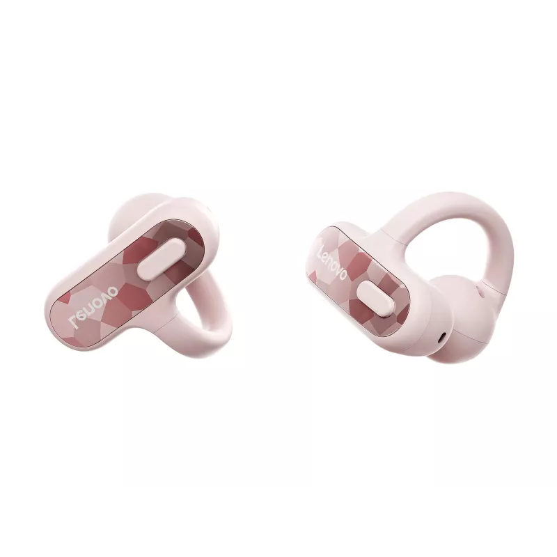 Lenovo X500 Open-Ear Clip-on Earbuds - Roosa (Bluetooth 5.3, 30H kogu aku, IPX5)