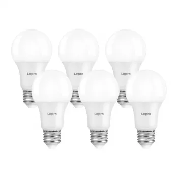 LEPRO 100092-WW-EU-6 A60 E27 7W 800lm 2700K hämardatav LED-pirn, energiaklass E, 6-pakk
