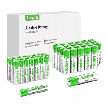 LEPRO 130003-48 AA/AAA leelispatareid, 48-pakk (24 AA + 24 AAA), 1,5V, 10-aastane säilivusaeg, elavhõbedavabad