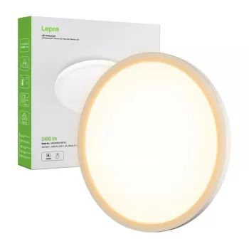 LEPRO 1500039-WW-EU 24W 2400 lm LED laevalgusti, soe valge, hämardatav, IP54, ümmargune