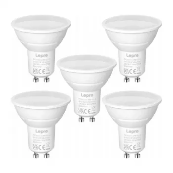 LEPRO 200073-WW-EU-5 GU10 LED-pirn, 4,5W, 345 lm, 2700K, 100°, 5-pakk