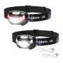 LEPRO 3200008-2 LED pealamp, 2-pakk, 300 luumenit, laetav, IPX4, must
