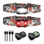 LEPRO 320023-2 USB-laetav LED-pealamp, 300 luumenit, 6 režiimi, IPX4, 2-pakk
