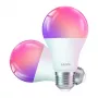 LEPRO B1-EU-2 Nutikas LED E27 Wi-Fi lambipirn, 2-pakk, 9W (60W ekvivalent), 800 luumenit, reguleeritav valge 2700K-6500K + 16 miljonit RGB värvi, hämardatav, töötab Alexaga ja Google Assistantiga