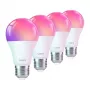 LEPRO B1-EU-4 E27 Wi-Fi LED-pirnid, 4-pakk, 9W (60W ekvivalent), 806lm, soe valge 2700K, hämardatav, nutikas koduühilduv Alexa ja Google Assistantiga