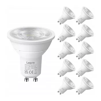 LEPRO GU10 LED-pirn 3,6W 345lm 6500K Päevavalgus Valge 38° kiirgusnurk 10-pakk