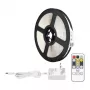 LEPRO PR410049-DWW-EU RGB LED-valgusriba, 5m, 150 LED-i, 24-klahviga IR-pult, hämardatav, isekleepuv, 12V, siseruumidesse